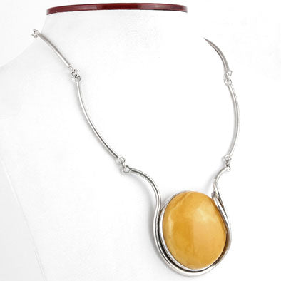 Vintage Butterscotch Cabochon Necklace