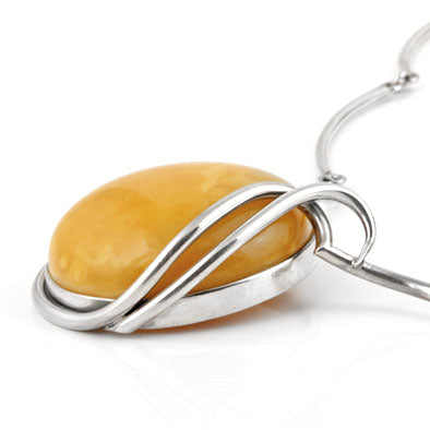 Vintage Butterscotch Cabochon Necklace