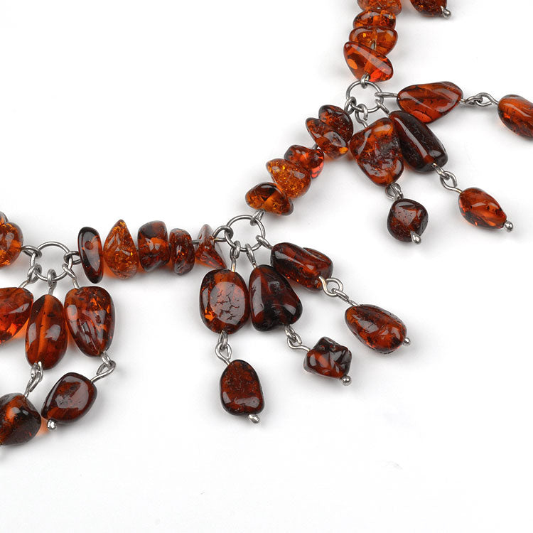 Bits of Amber Necklace