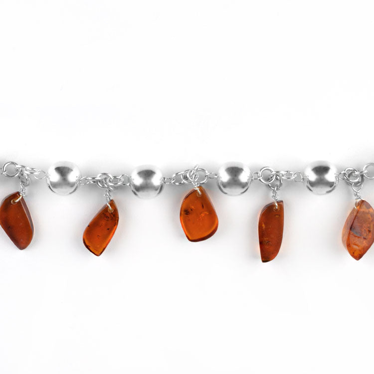 Unique Natural Amber Charm Bracelet