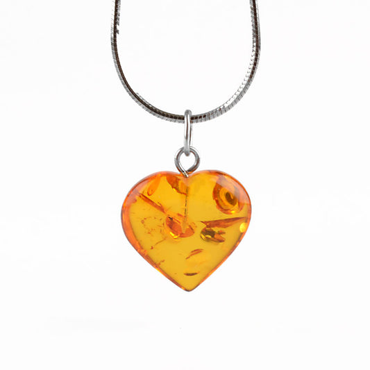 Amber Heart Pendant