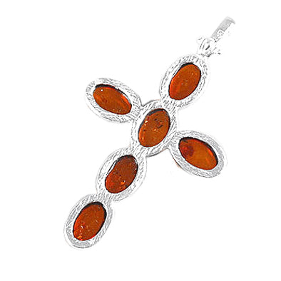 Honey Amber Cross Pendant