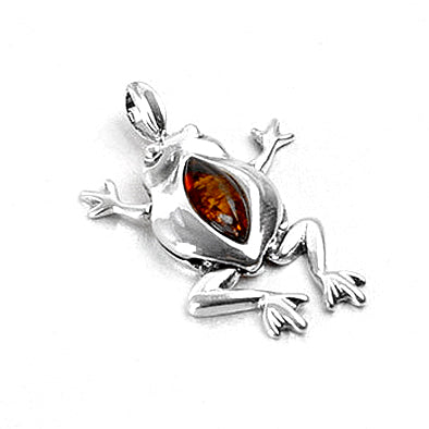 Amber Frog Pendant