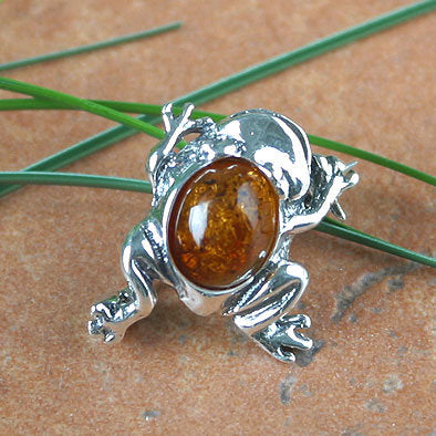 Amber Frog Pin