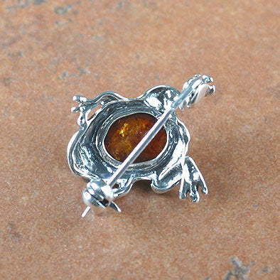 Amber Frog Pin