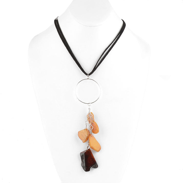 Genuine Amber Chunks Necklace