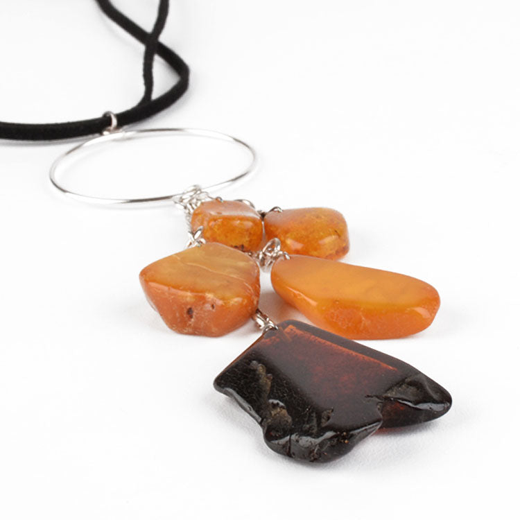 Genuine Amber Chunks Necklace