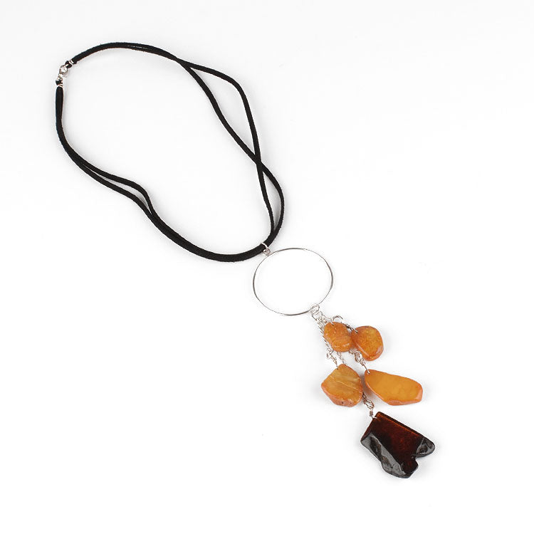 Genuine Amber Chunks Necklace