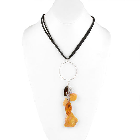 Genuine Amber Chunks Necklace