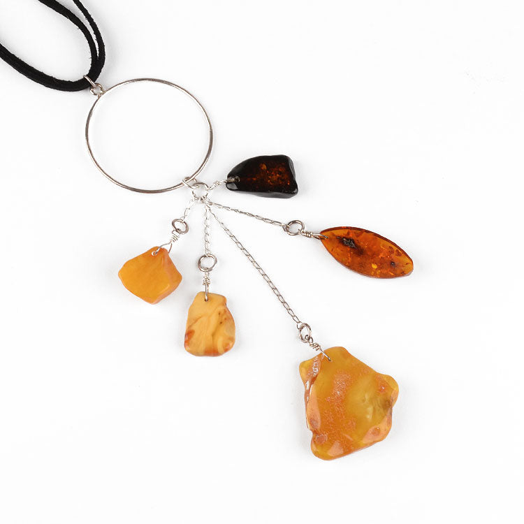 Genuine Amber Chunks Necklace