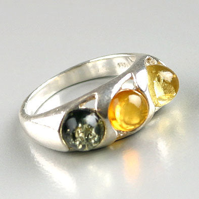 Three Amber Stones Ring