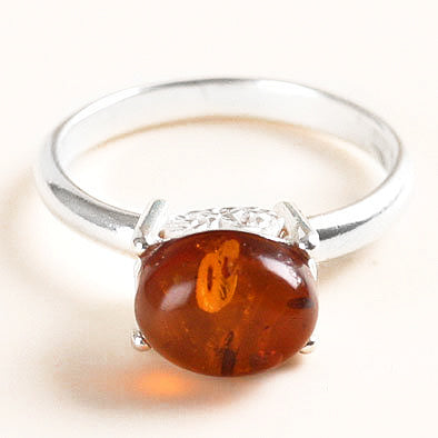 Unique Honey Amber Ring