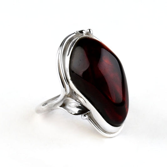 Artisan Cherry Amber Ring