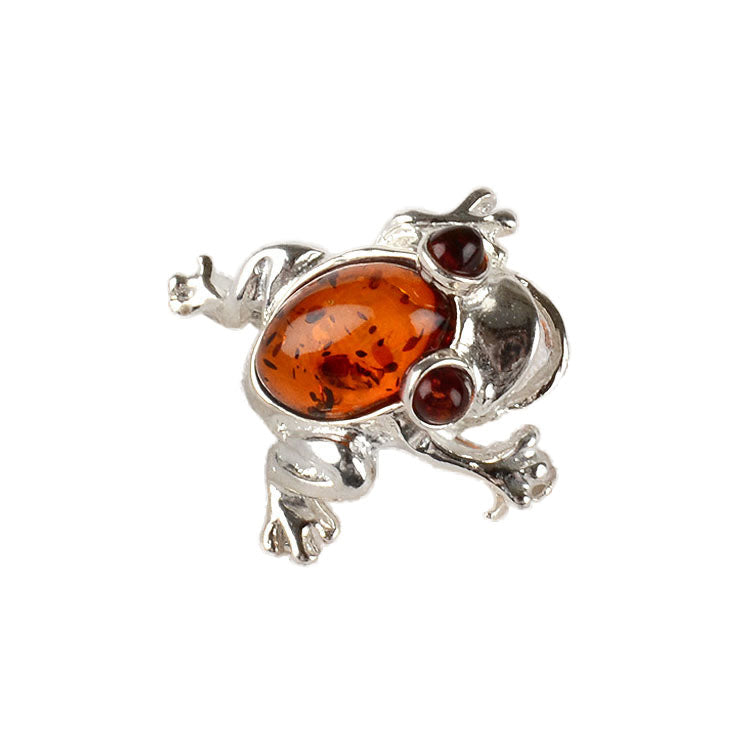 Cute Honey Amber Frog Pin