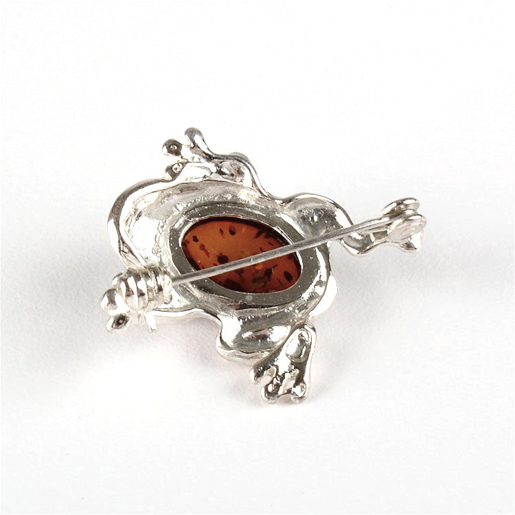 Cute Honey Amber Frog Pin