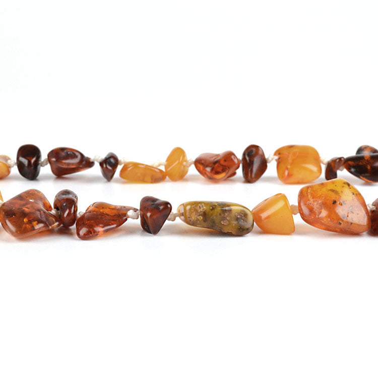 Natural Amber Pebbles Necklace