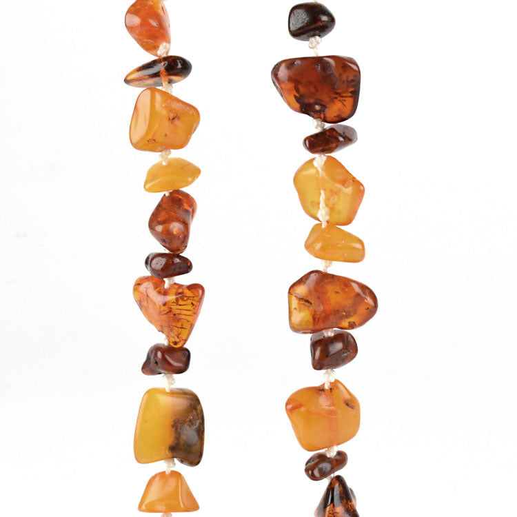 Natural Amber Pebbles Necklace