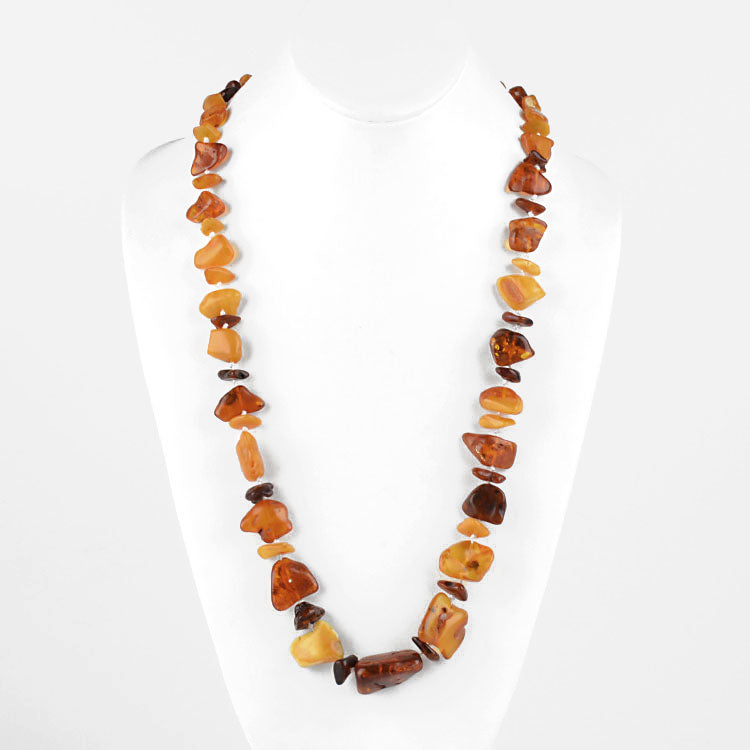 Natural Amber Pebbles Necklace