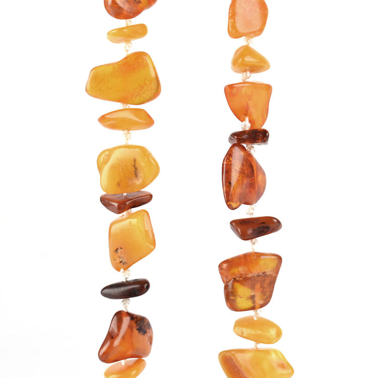 Natural Amber Pebbles Necklace