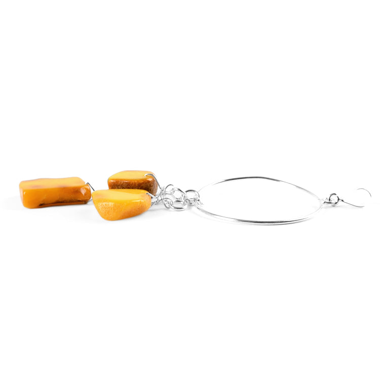 Natural Amber Chunks Modern Pendant