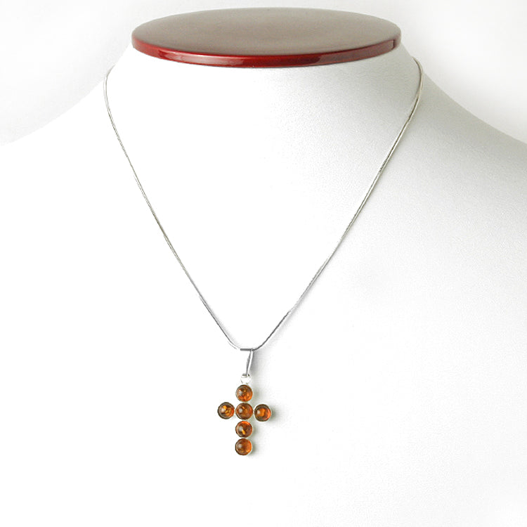 Timeless Amber Cross Pendant
