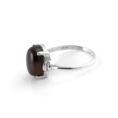 Striking Cherry Amber Oval Ring