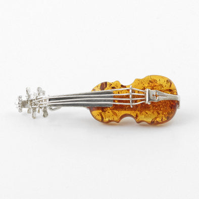 Honey Amber Cello Pin