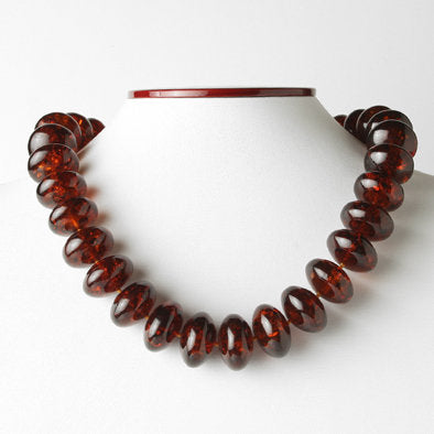 Cherry Amber Beads Necklace