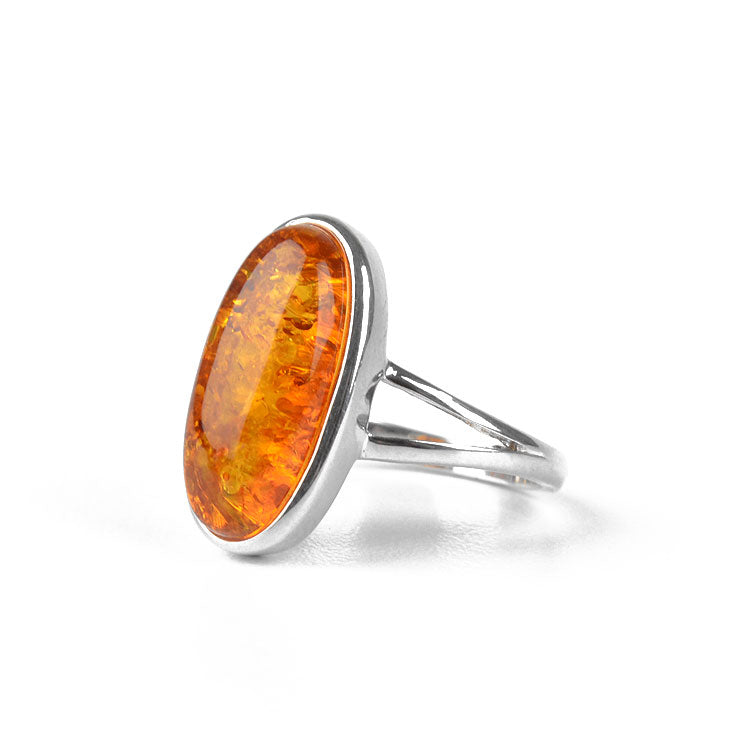 Perfect Oval Classic Amber Ring