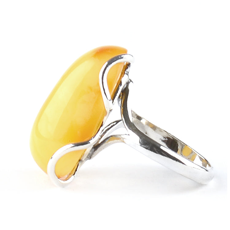 Stylish Butterscotch Amber Ring