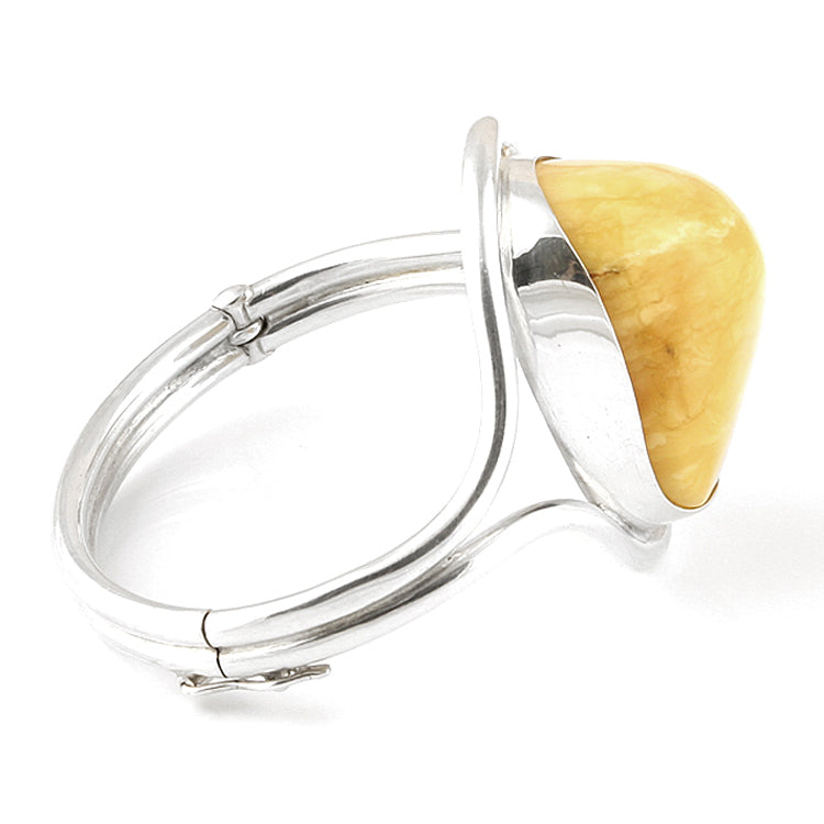 Large Free-shaped Butterscotch Amber Bangle Bracelet