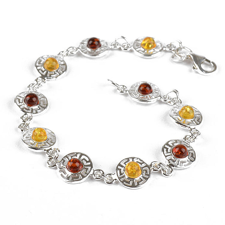 Celtic Amber Circles Bracelet