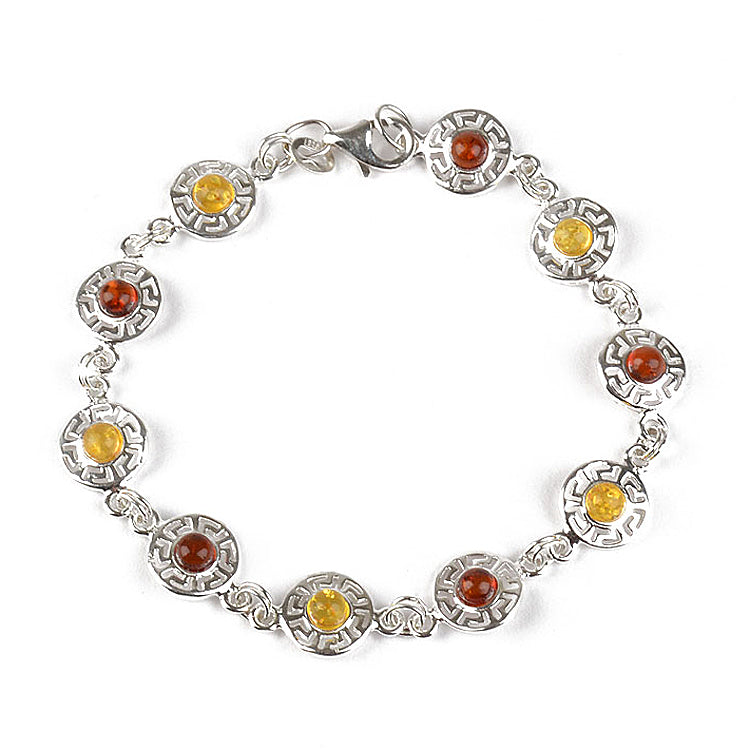 Celtic Amber Circles Bracelet