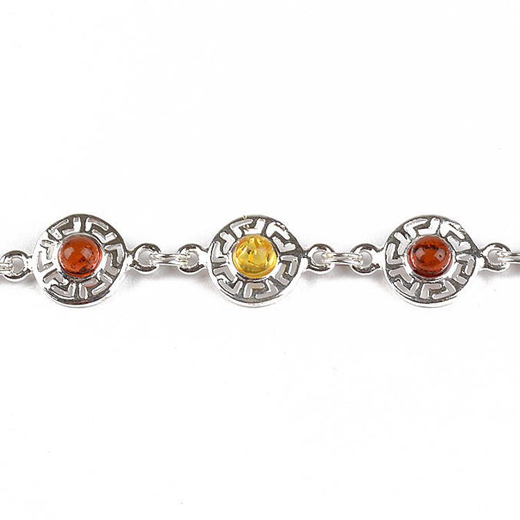 Celtic Amber Circles Bracelet