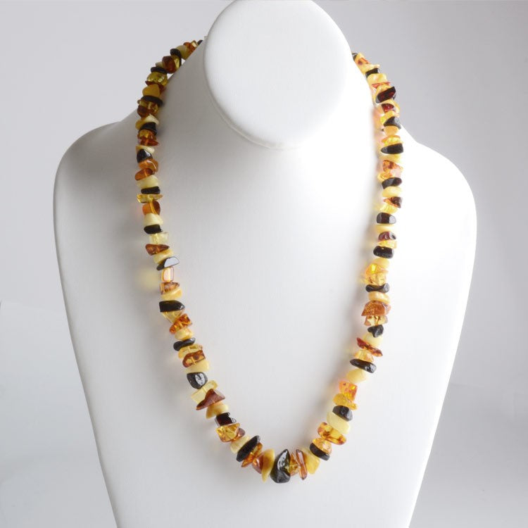 Bits of multi-colored Amber Necklace