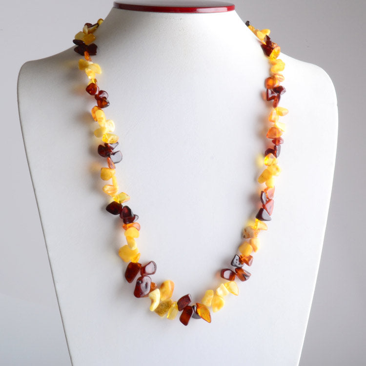 Dancing Chips of Amber Necklace