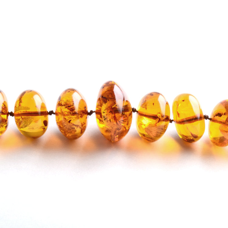 Grand Rounded Amber Beads Necklace