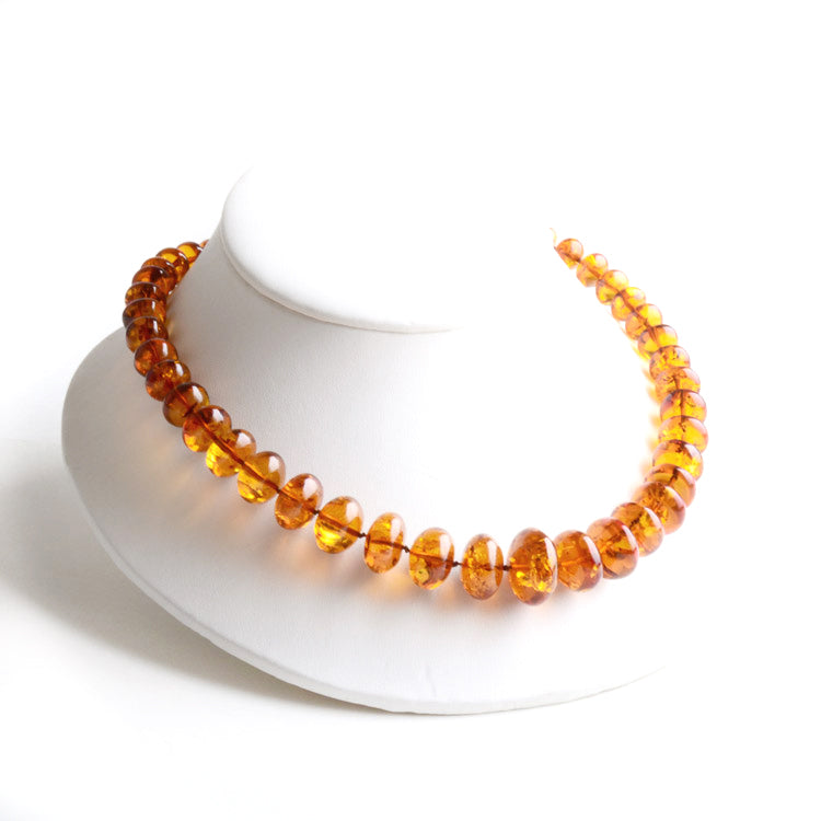 Grand Rounded Amber Beads Necklace