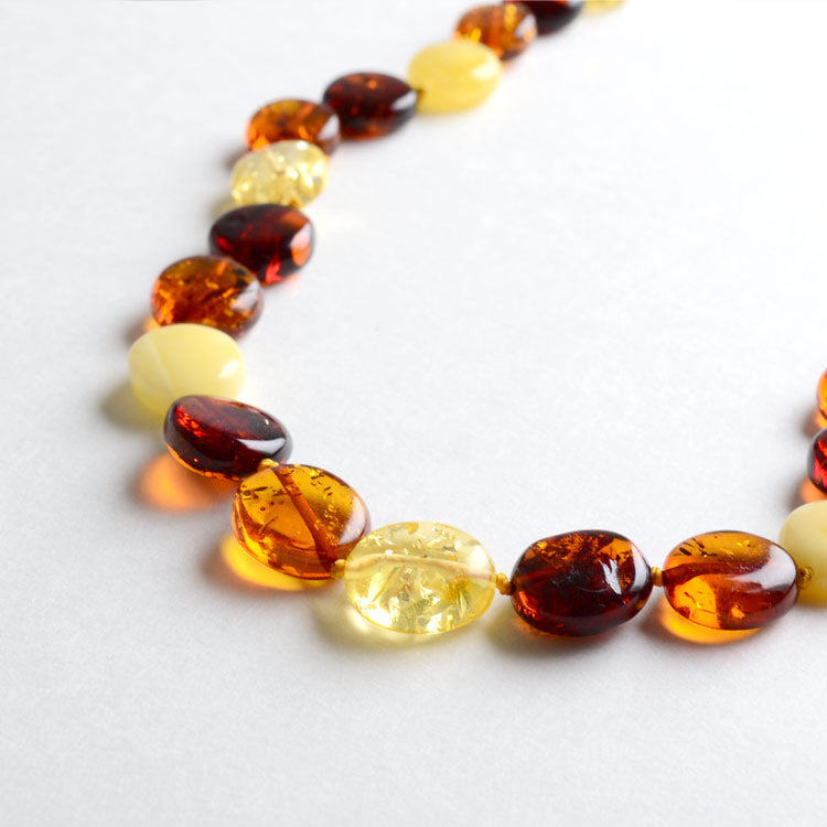 Multi-colored Amber Dots Necklace