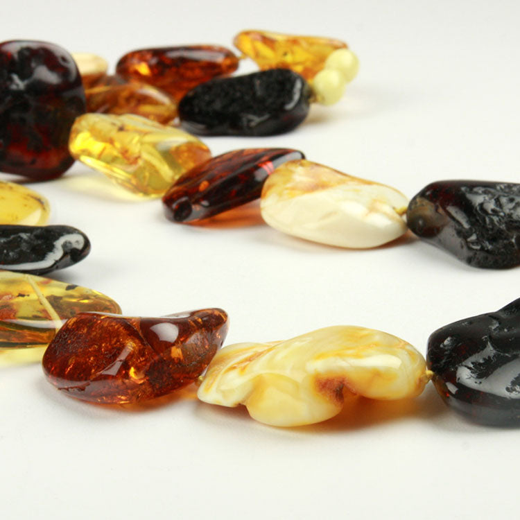 Natural Cut Amber Necklace