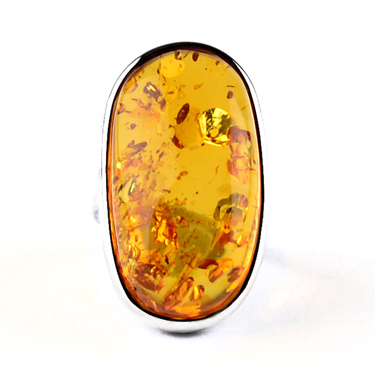 Large Honey Amber Ring