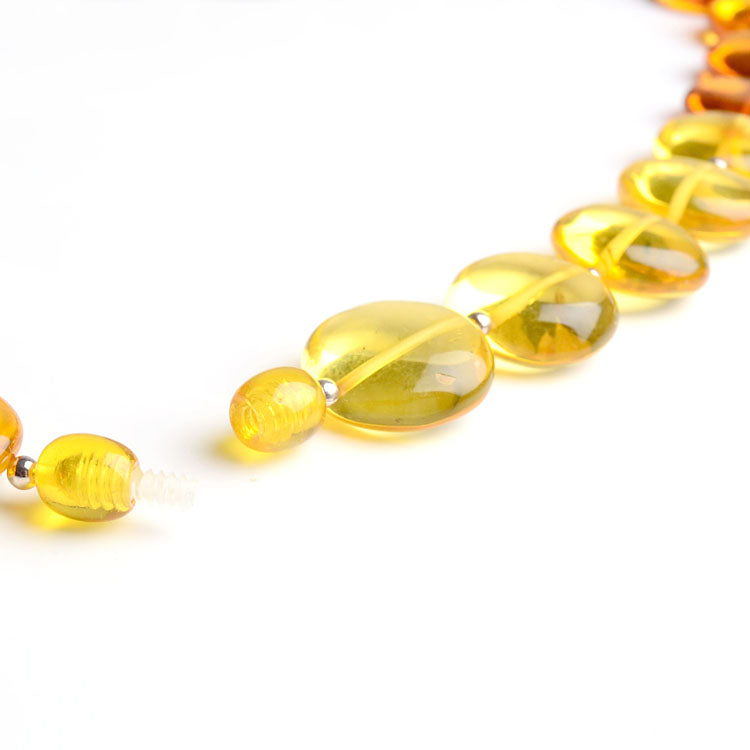 Baltic Amber Circles Beaded Necklace