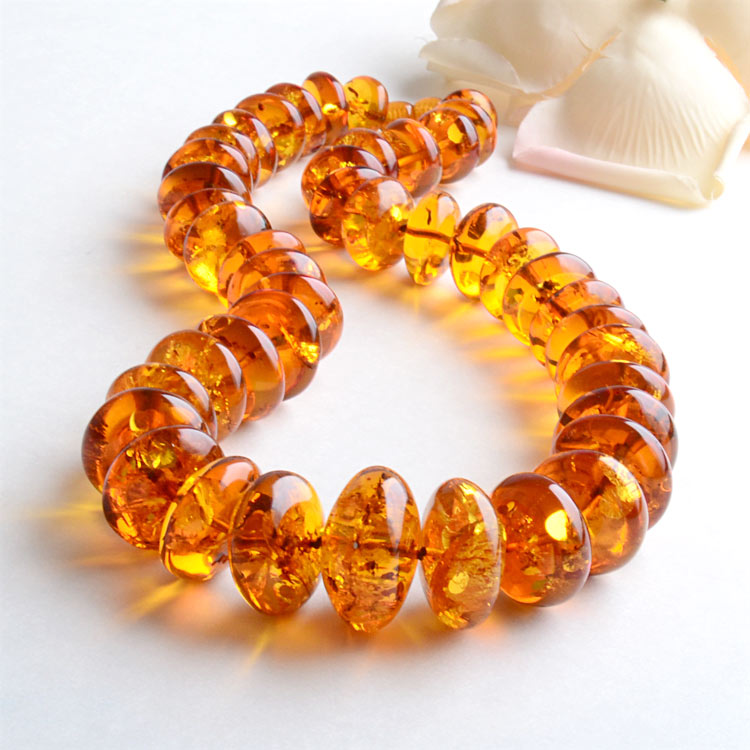 Big Beads of Honey Amber Necklace