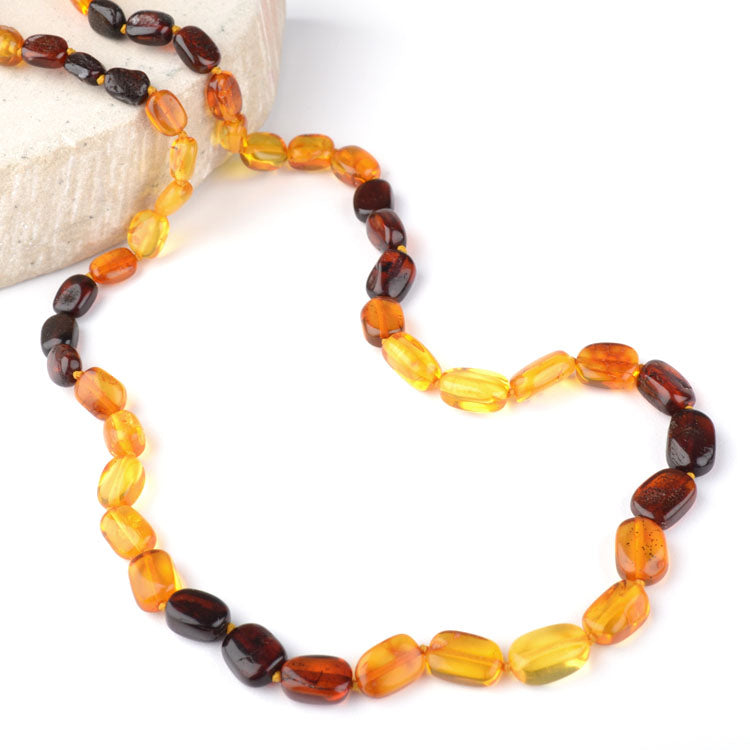 Multi-colored Amber Beads Necklace