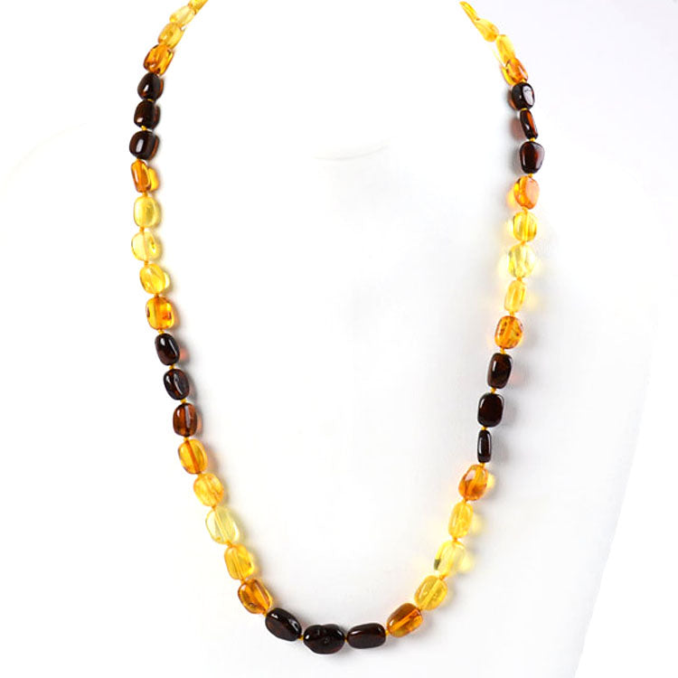 Multi-colored Amber Beads Necklace