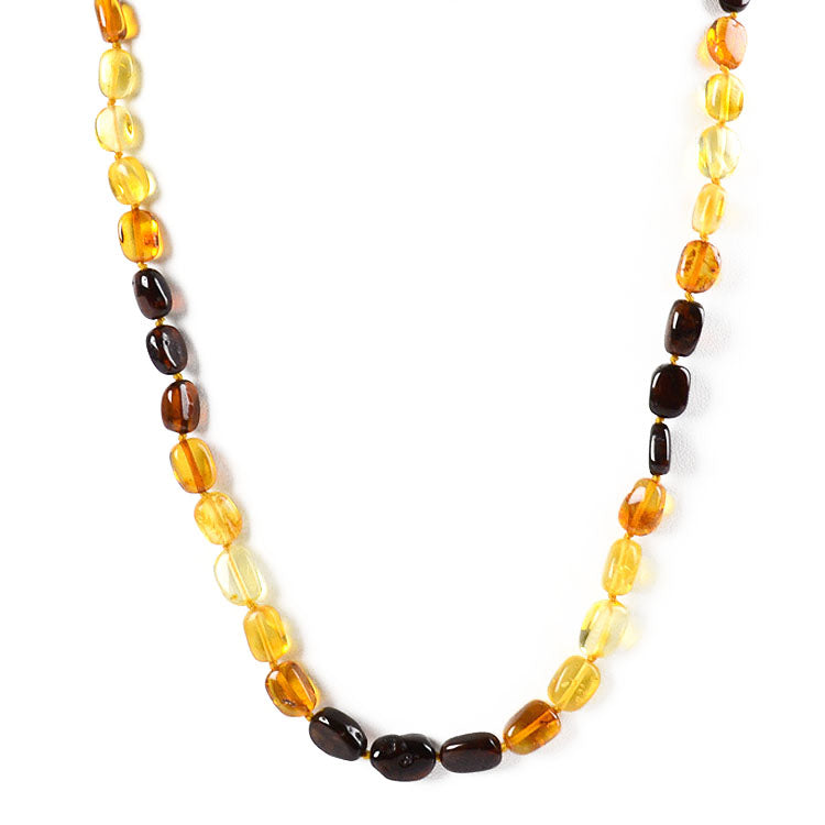 Multi-colored Amber Beads Necklace