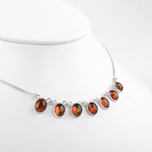 Amber Droplets Necklace