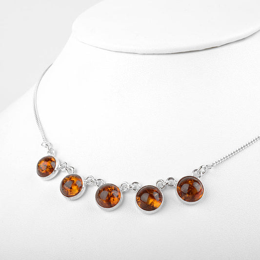 Amber Hemishpheres Necklace
