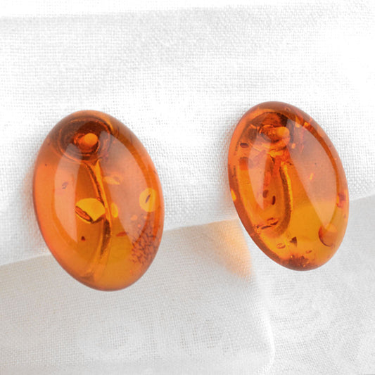 Simply Amber Clip On Earrings