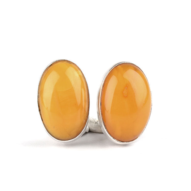 Butterscotch Amber Clip On Earrings